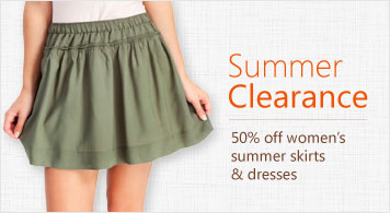 Summer Clearance 50% off women 's summer skirts and dresses 