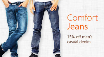 Comfort Jeans 15% off men's casual denim