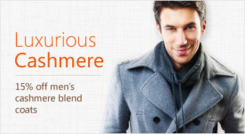 Luxurious Cashmere 15% off men ' s cashmere blend coats