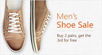 Men's Shoe Sale Buy 2 pairs, get the 3rd for free