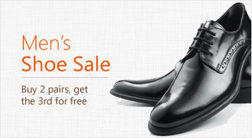 Men's Shoe Sale Buy 2 pairs, get the 3rd for free