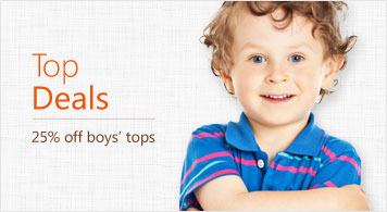 Top Deals 25% off boys' tops