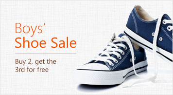 Boys' Shoe Sale Buy 2, get the 3rd for free