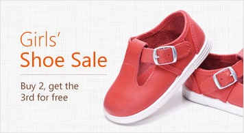 Girls' Shoe Sale Buy 2, get the 3rd for free