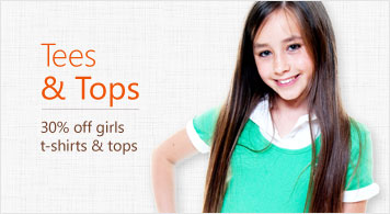 Tees & Tops 30% off girls t-shirts &tops