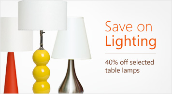 Save on Lighting 40% off selected table lamps