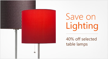 Save on Lighting 40% off selected table lamps