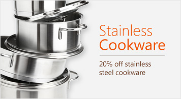 Stainless Cookware 20% off stainless steel cookware