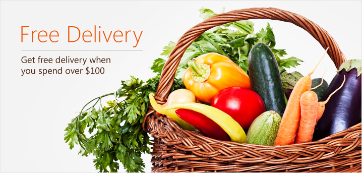 Free Delivery Get free delivery when you spend over $100