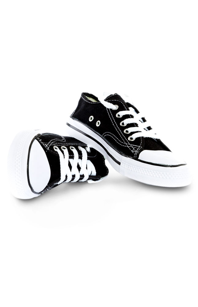 Image for Albini Black Canvas Shoes from AuroraESite