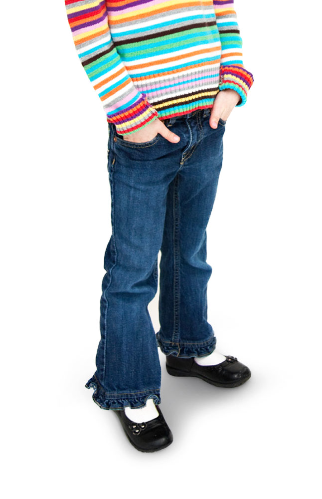 Image for Albini Tots Girls' Jeans with Ruffled Cuffs from AuroraESite