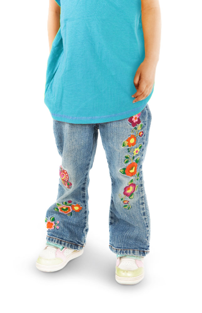 Image for Albini Tots Girls' Hearts&Flowers Jeans from AuroraESite
