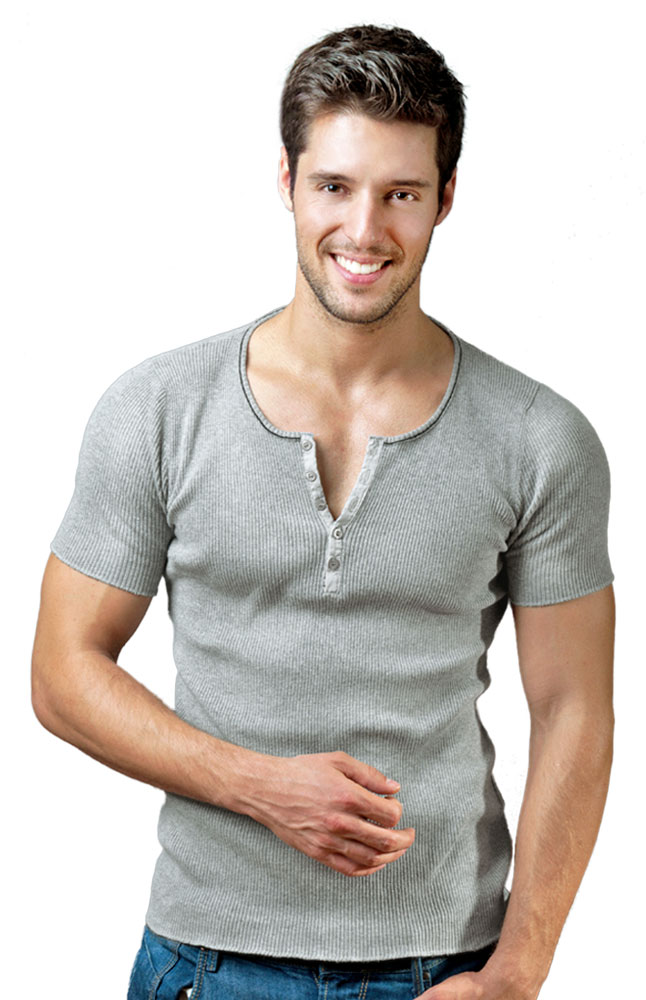 Image for Albini Roxbury Fitted Henley from AuroraESite