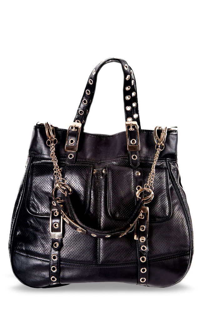 Image for Albini Fashionable Black Leather Bag from AuroraESite