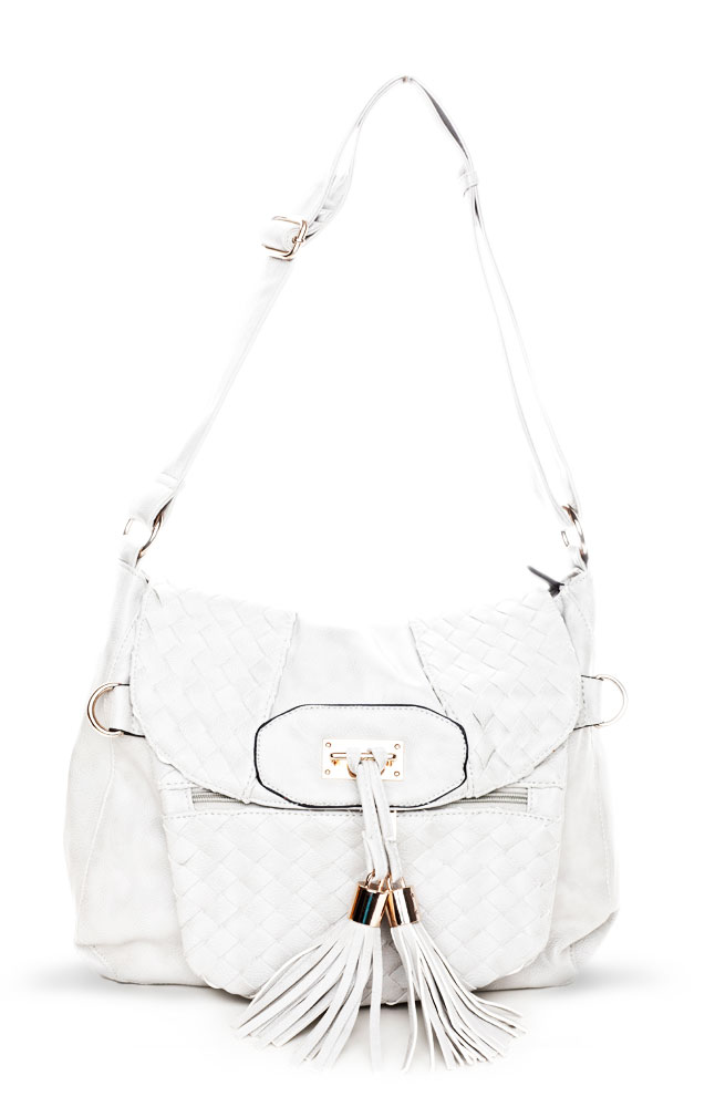 Image for Versatil White Satchel Leather Bag from AuroraESite