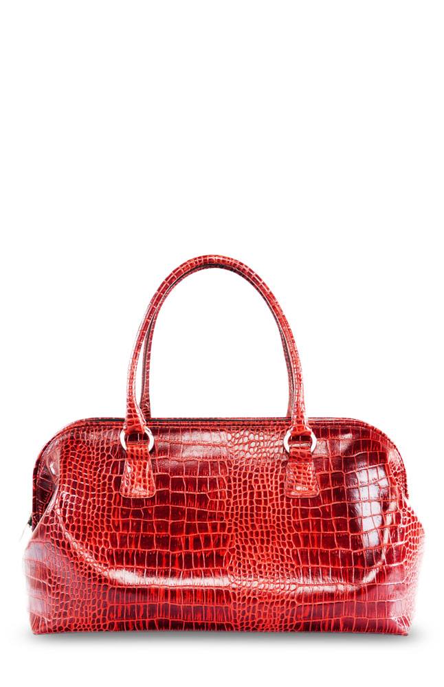 Image for Borsati Red Crocodile Handbag from AuroraESite