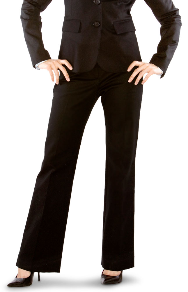 Image for Luigi Valenti Straight Leg Black Formal Pants from AuroraESite
