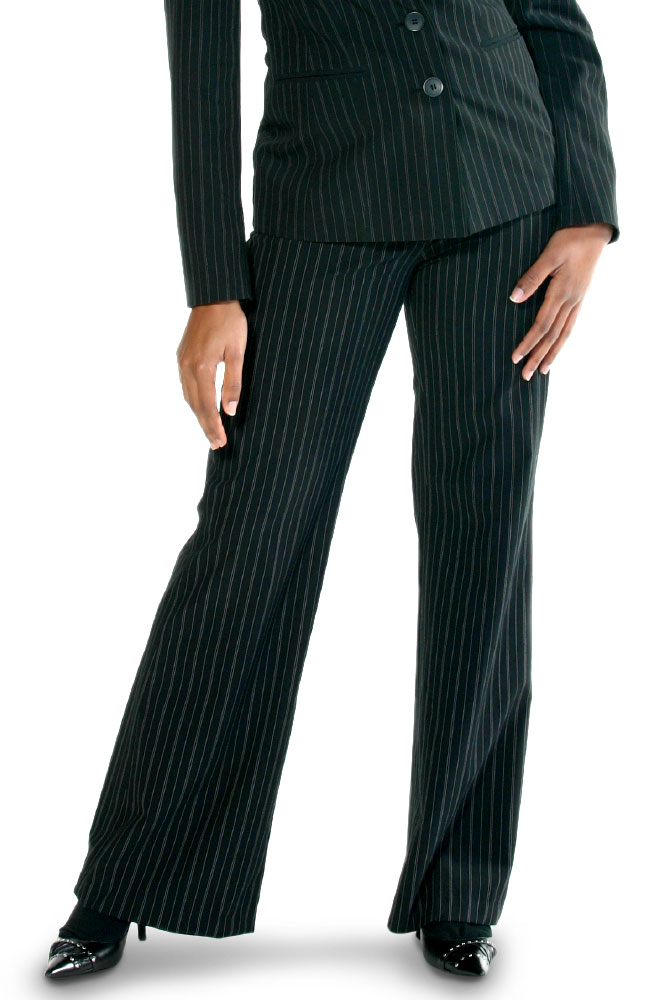 Image for Versatil Black Striped Pants from AuroraESite