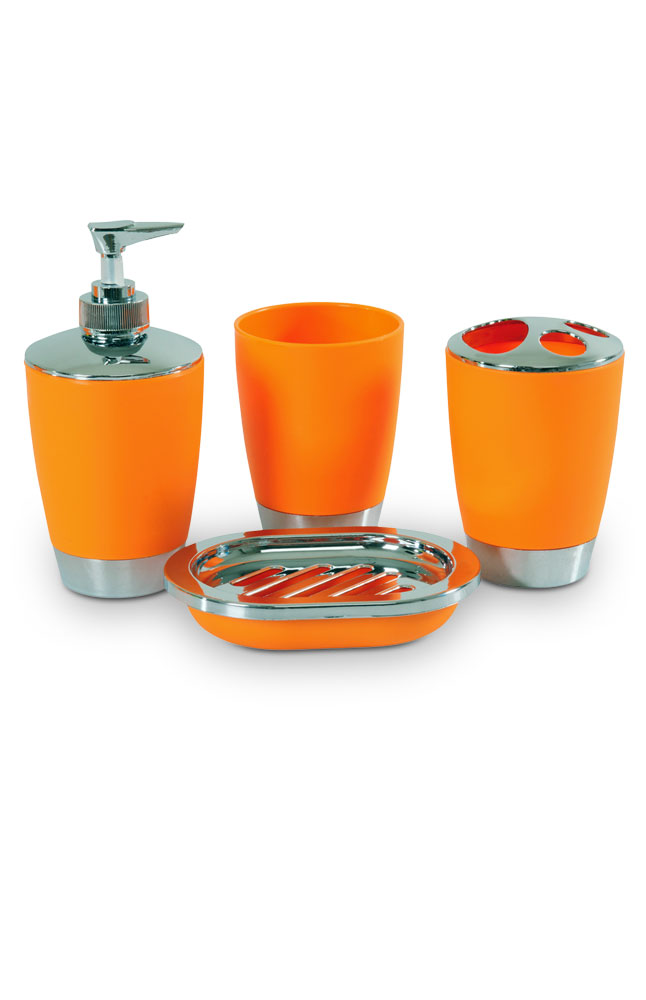 Image for Locken Bathroom Accessory Set Orange from AuroraESite